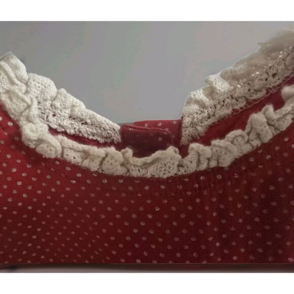 Mustard Pie Girls 4T Boutique Dress Red Polka Dot w/ Lace & Bow Trim –... - Picture 5 of 9